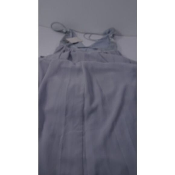 Tobi Women's Silver Pleated Low V Halter Empire Maxi dress Sz XS NWT 168 - Picture 11 of 11